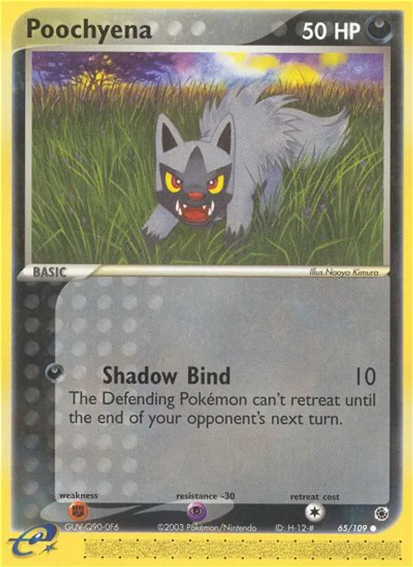Poochyena #65 – Ruby & Sapphire card