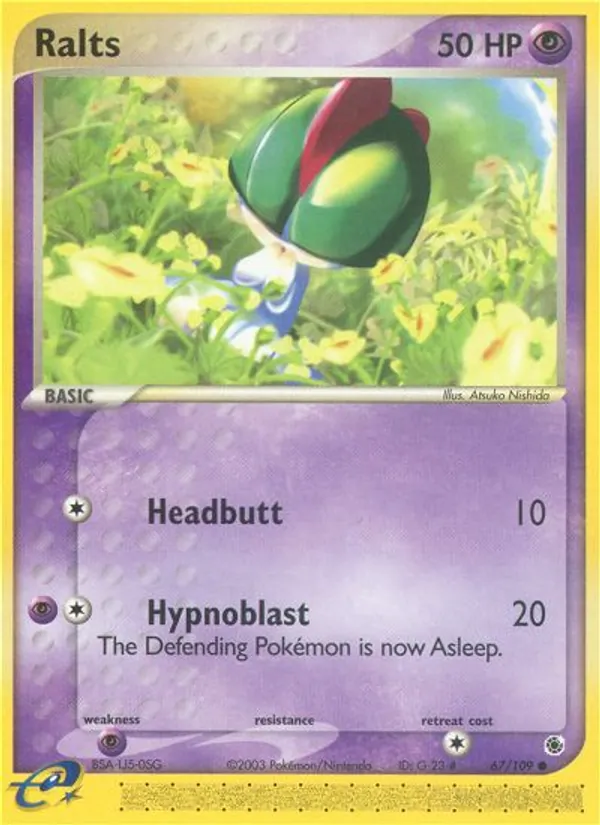 Ralts #67 – Ruby & Sapphire card