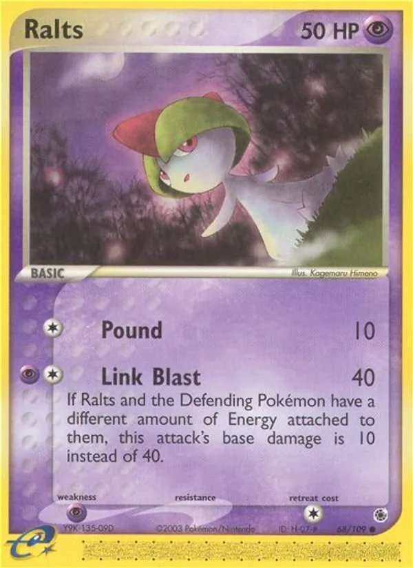Ralts #68 – Ruby & Sapphire card