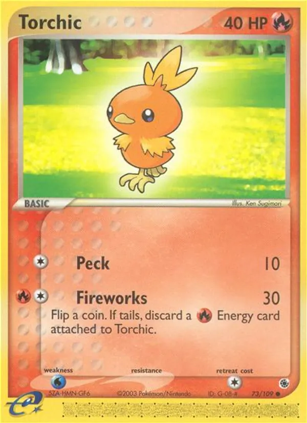 Torchic #73 – Ruby & Sapphire card