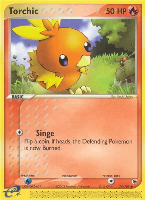 Torchic #74 – Ruby & Sapphire card