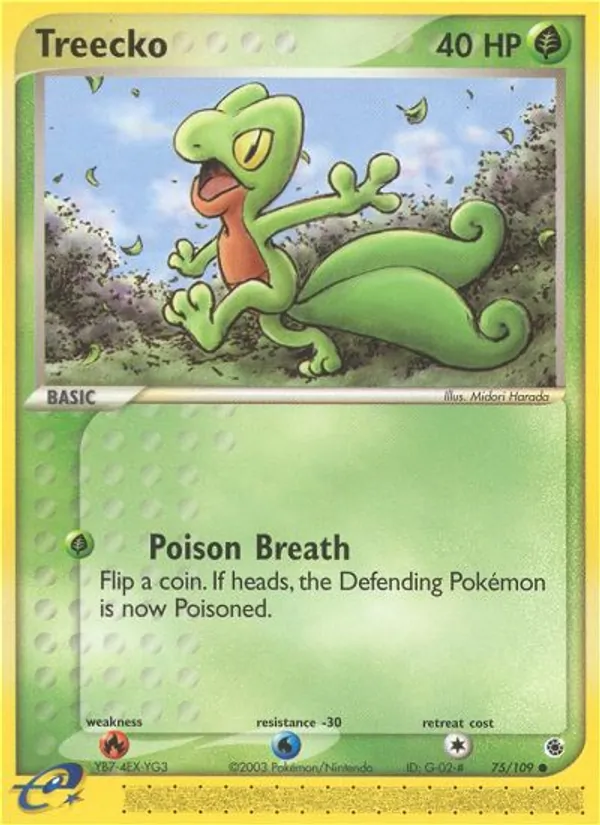 Treecko #75 – Ruby & Sapphire card
