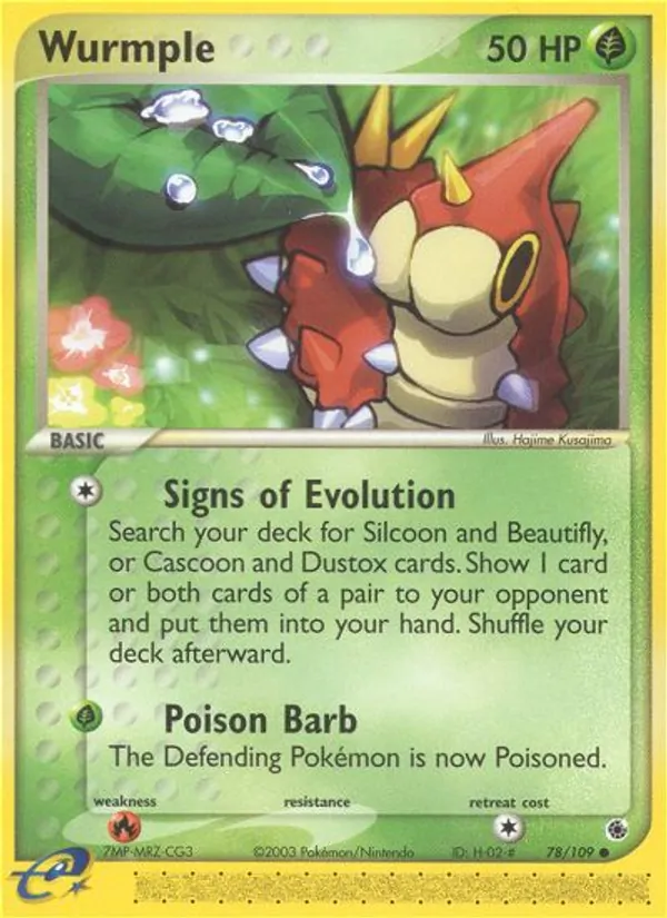 Wurmple #78 – Ruby & Sapphire card