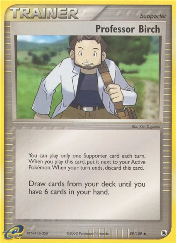Professor Birch #89 – Ruby & Sapphire card