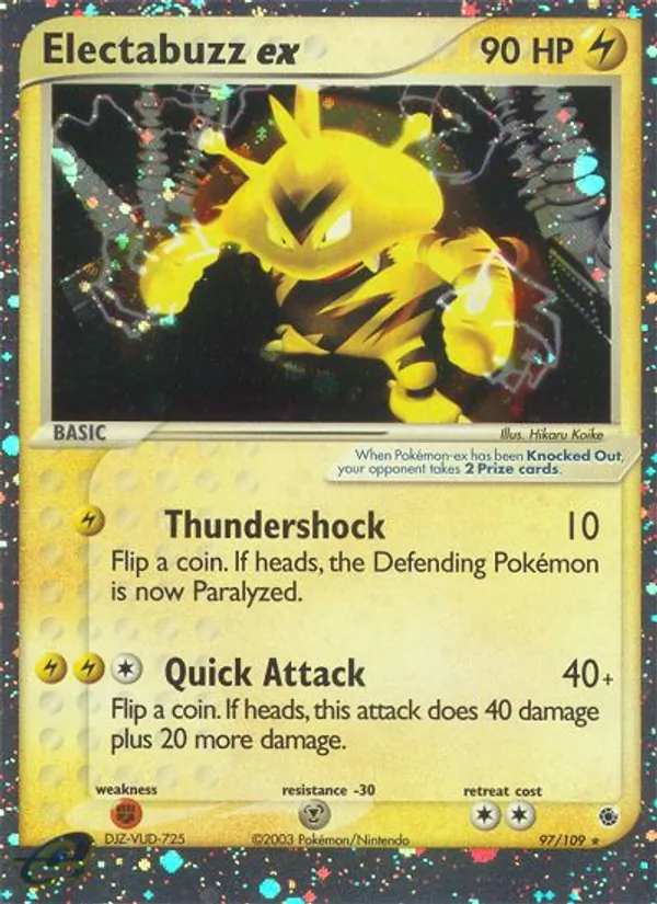 Electabuzz ex #97 – Ruby & Sapphire card