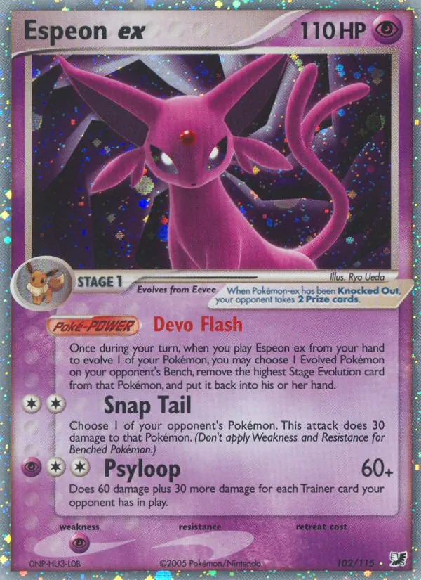 Espeon ex #102 – Unseen Forces card