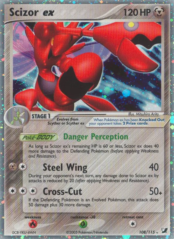Scizor ex #108 – Unseen Forces card