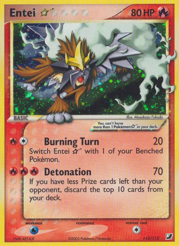 Entei ☆ #113 – Unseen Forces card