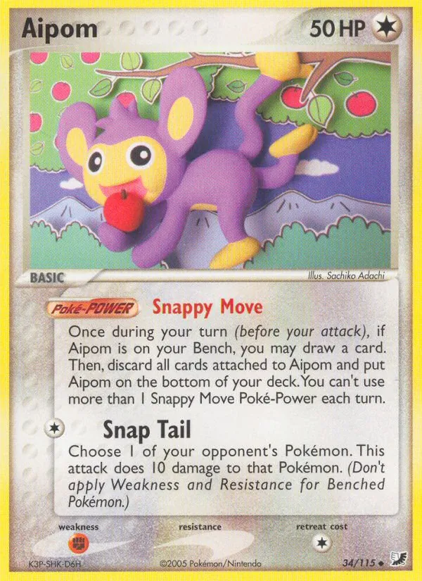 Aipom #34 – Unseen Forces card