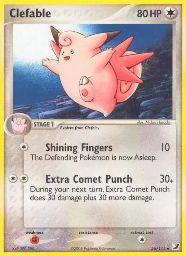Clefable #36 – Unseen Forces card