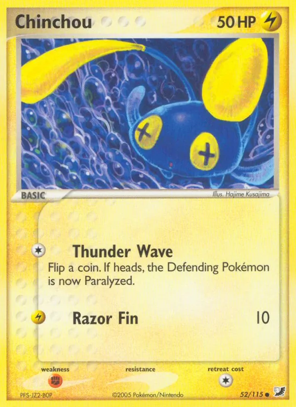 Chinchou #52 – Unseen Forces card