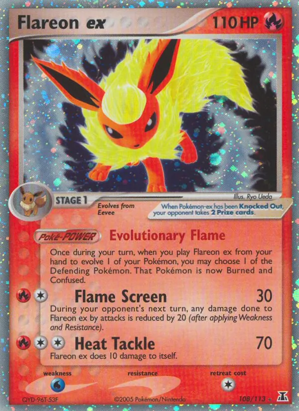 Flareon ex #108 – Delta Species card