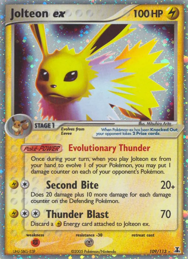 Jolteon ex #109 – Delta Species card