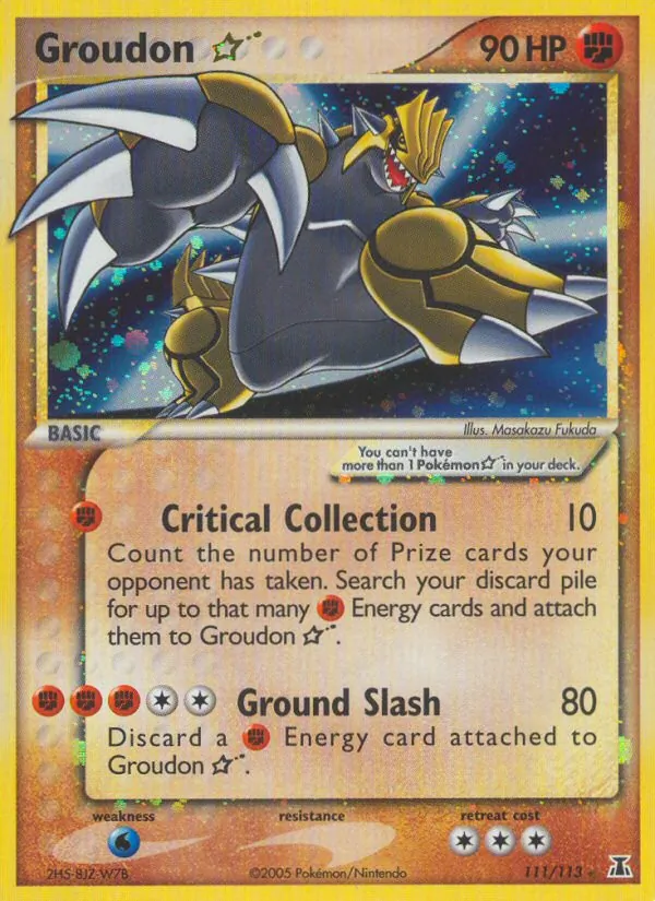 Groudon Star #111 – Delta Species card