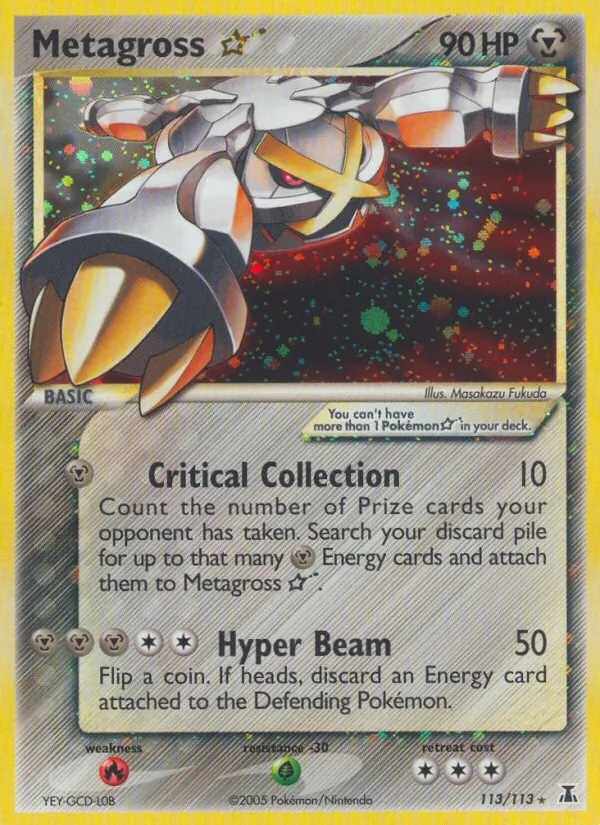Metagross Star #113 – Delta Species card