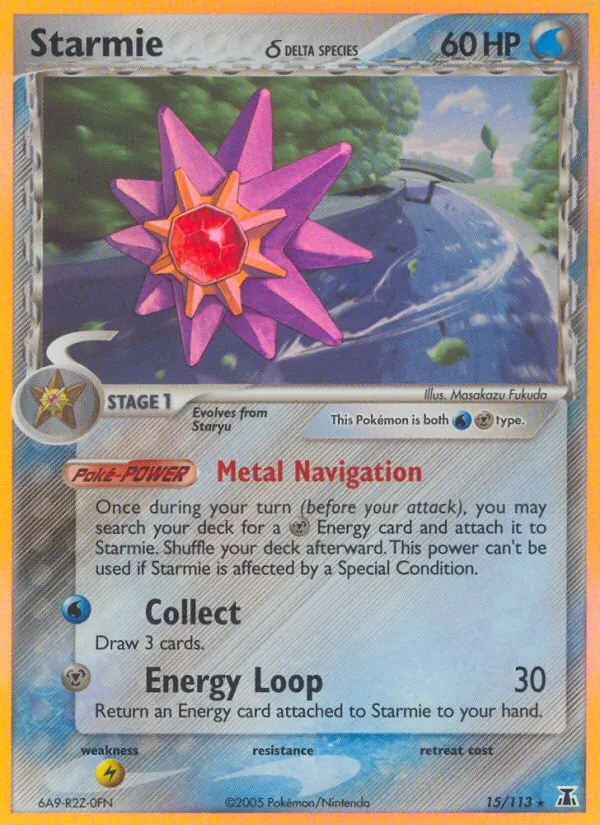Starmie δ #15 – Delta Species card