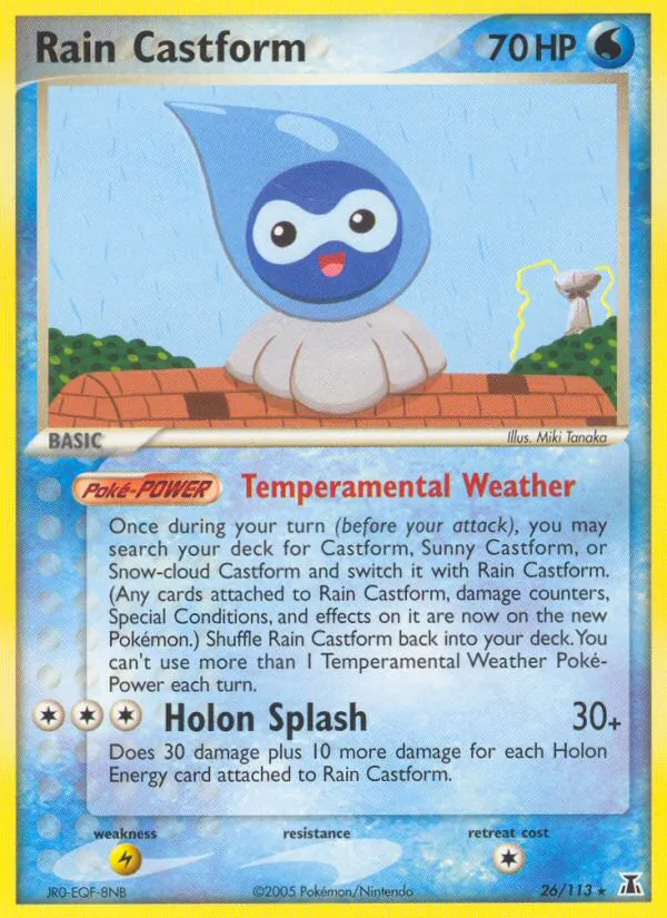 Rain Castform #26 – Delta Species card