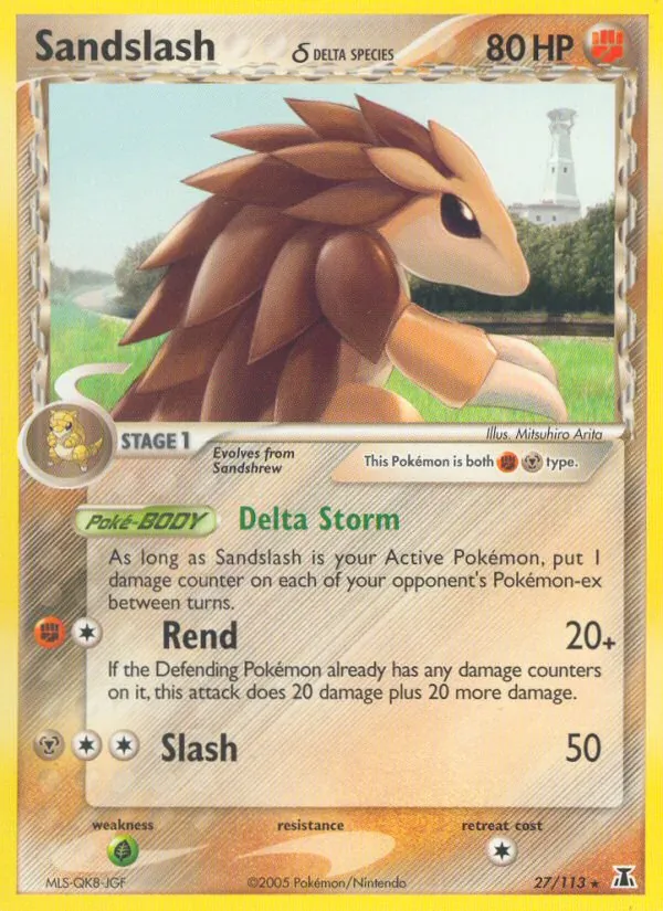 Sandslash δ #27 – Delta Species card