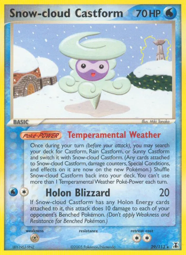 Snow-cloud Castform #29 – Delta Species card