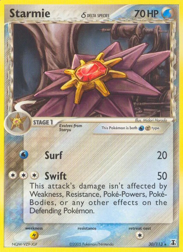 Starmie δ #30 – Delta Species card