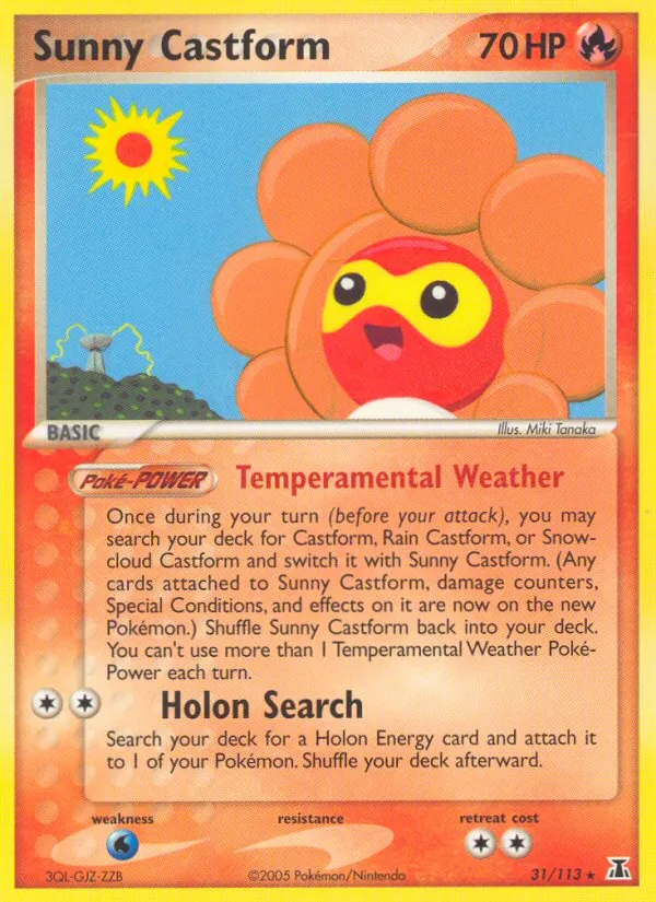 Sunny Castform #31 – Delta Species card