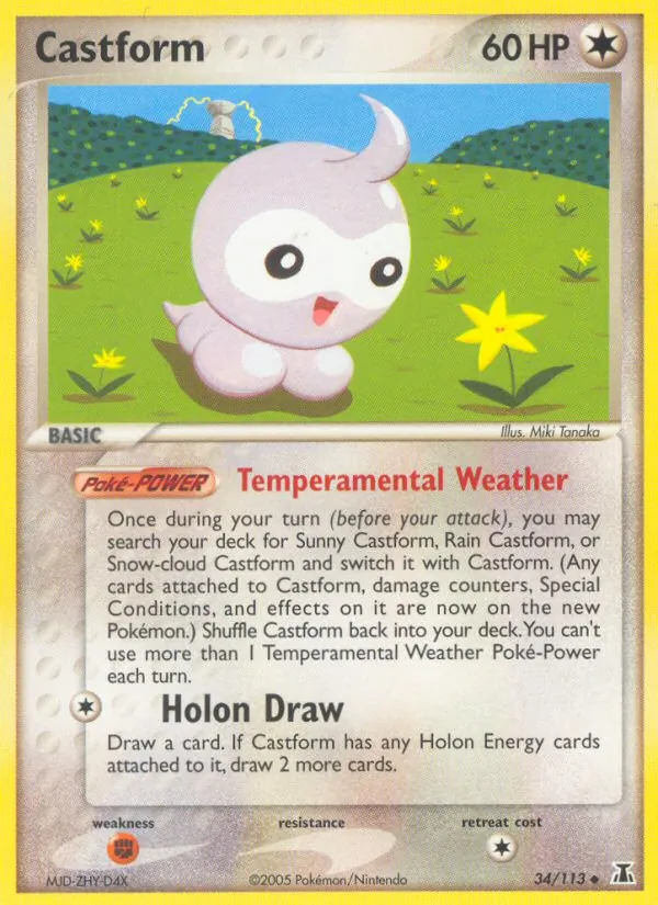 Castform #34 – Delta Species card