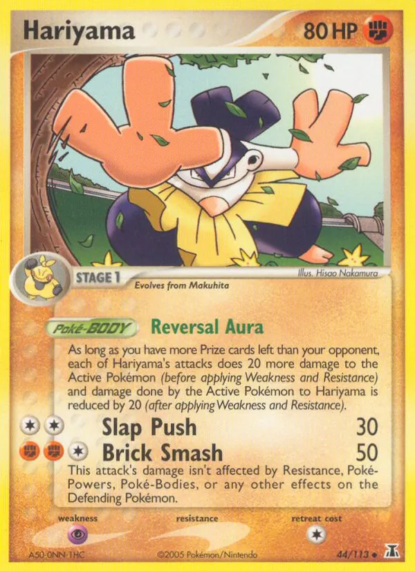 Hariyama #44 – Delta Species card