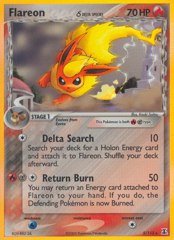 Flareon δ #5 – Delta Species card