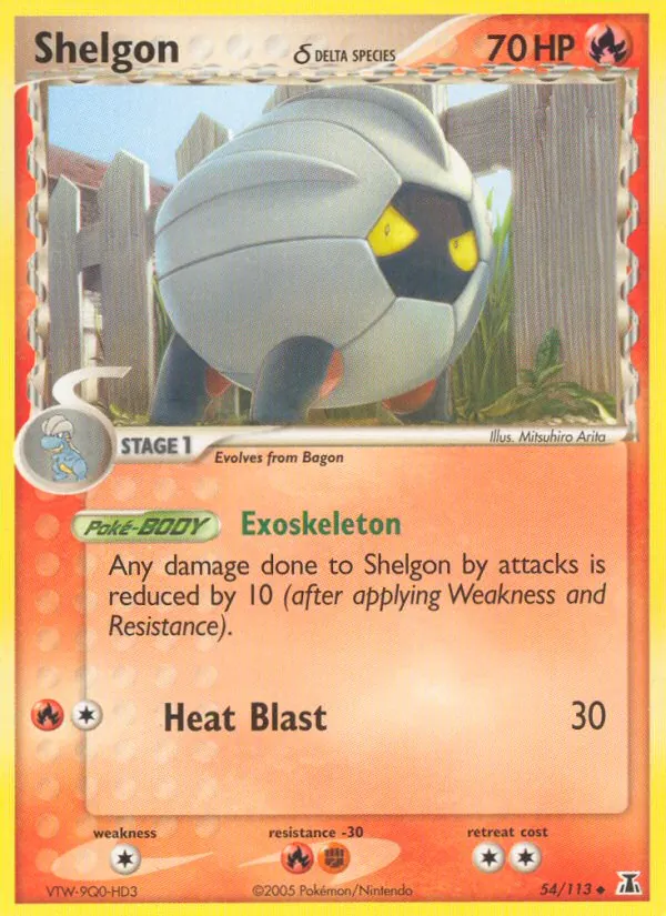 Shelgon δ #54 – Delta Species card