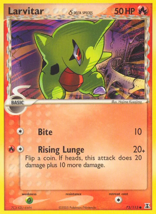 Larvitar δ #73 – Delta Species card