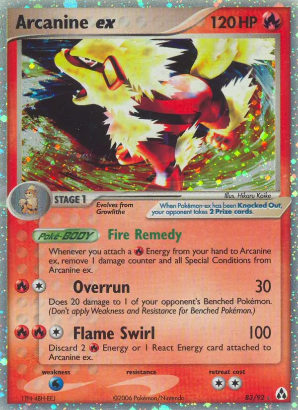 Arcanine ex #83 – Legend Maker card