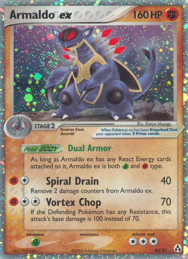 Armaldo ex #84 – Legend Maker card