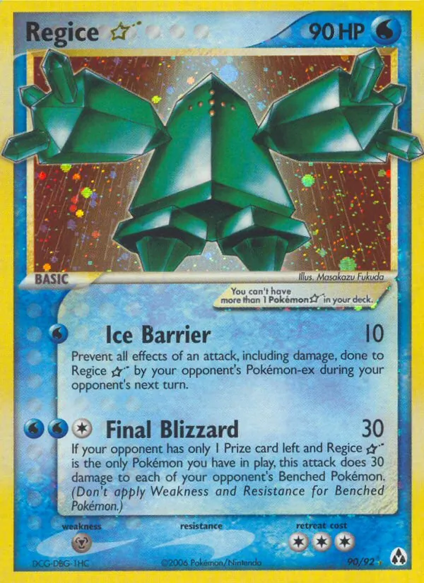 Regice ☆ #90 – Legend Maker card