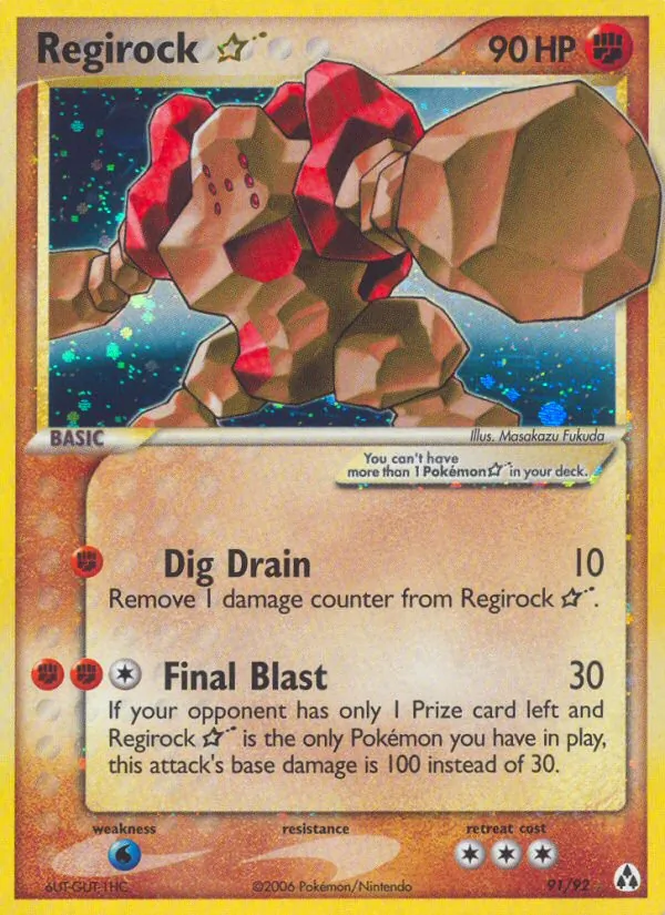 Regirock ☆ #91 – Legend Maker card