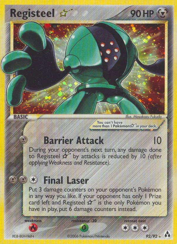 Registeel ☆ #92 – Legend Maker card