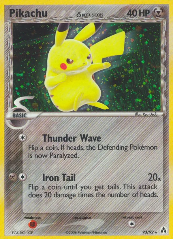 Pikachu δ #93 – Legend Maker card