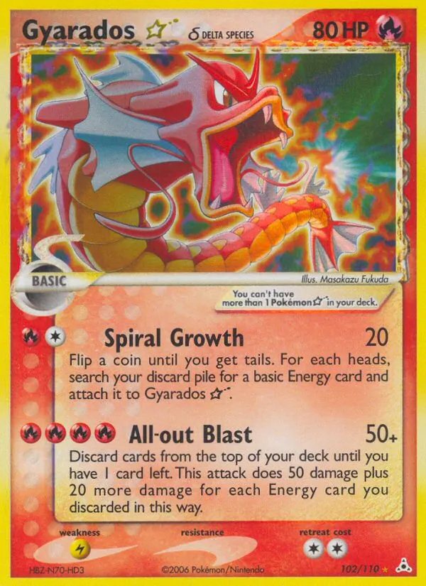 Gyarados ☆ δ #102 – Holon Phantoms card