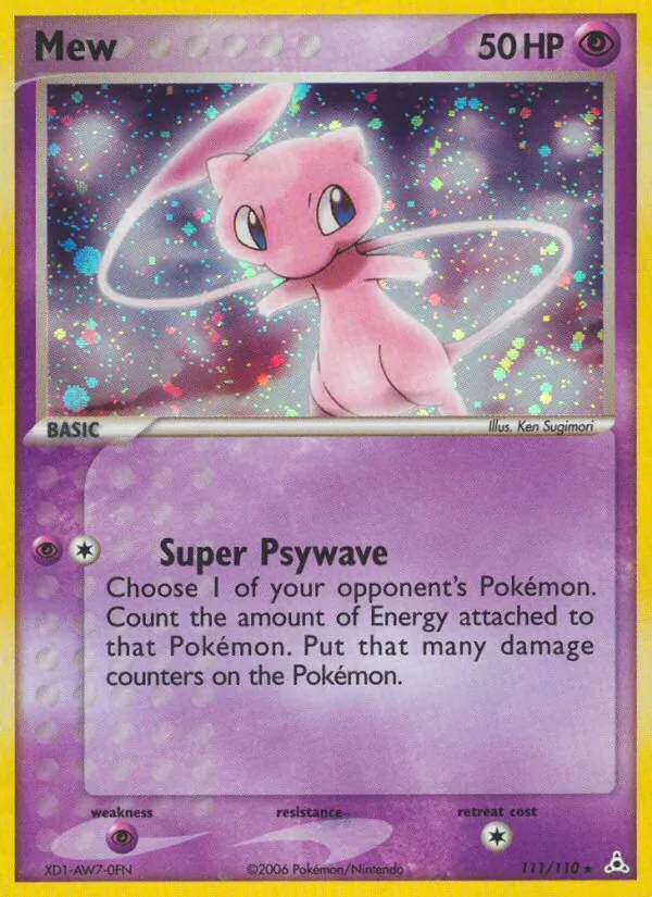 Mew #111 – Holon Phantoms card