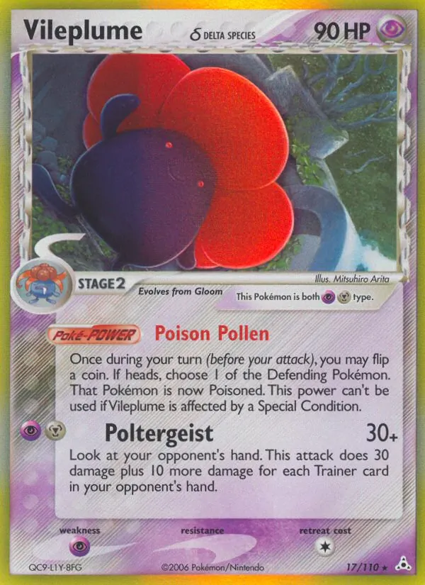 Vileplume δ #17 – Holon Phantoms card