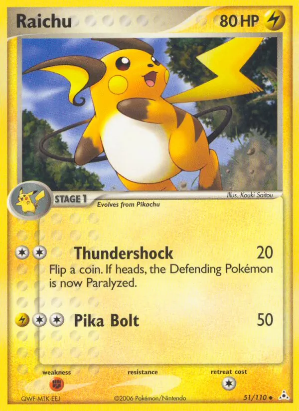 Raichu #51 – Holon Phantoms card