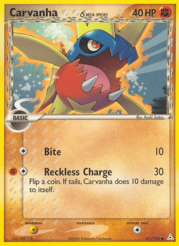 Carvanha δ #61 – Holon Phantoms card