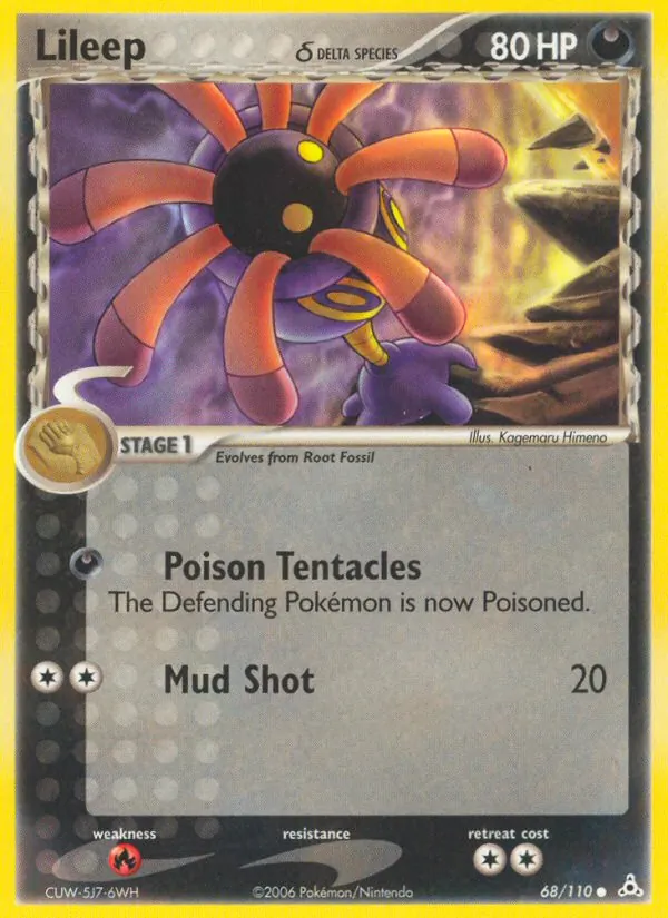 Lileep δ #68 – Holon Phantoms card