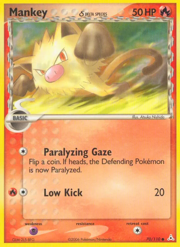 Mankey δ #70 – Holon Phantoms card