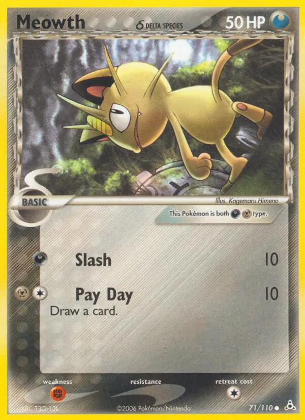 Meowth δ #71 – Holon Phantoms card