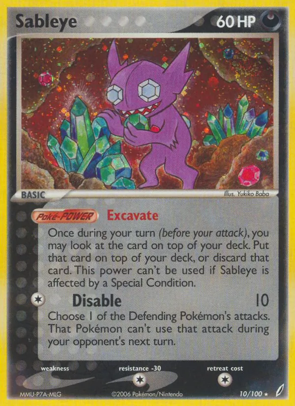 Sableye #10 – Crystal Guardians card