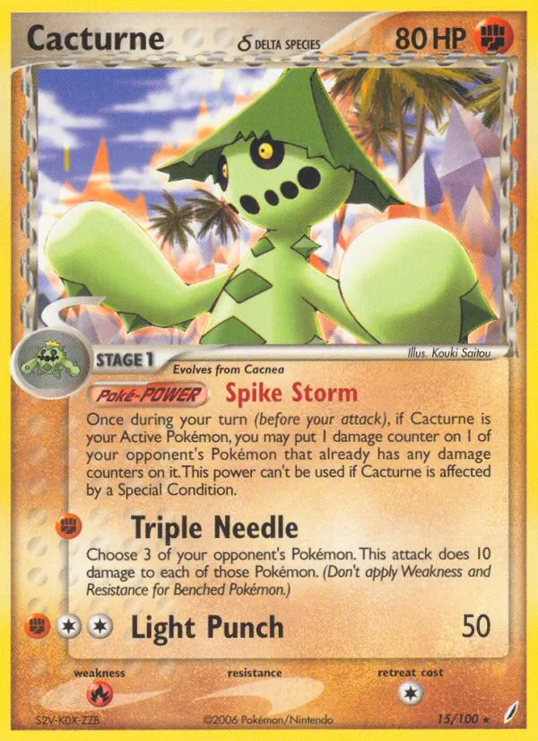 Cacturne δ #15 – Crystal Guardians card