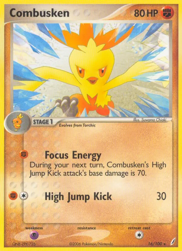 Combusken #16 – Crystal Guardians card