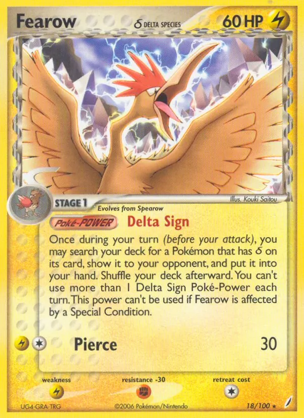 Fearow δ #18 – Crystal Guardians card