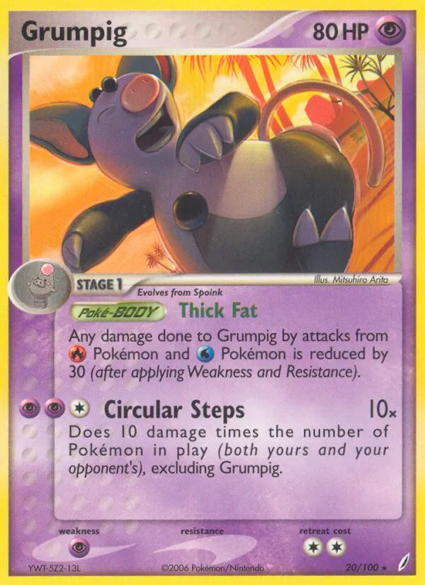 Grumpig #20 – Crystal Guardians card