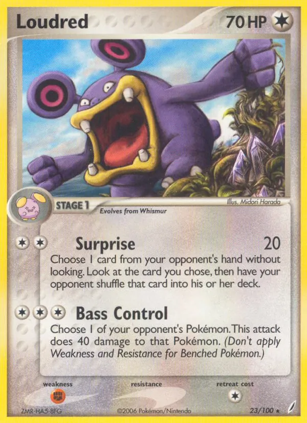 Loudred #23 – Crystal Guardians card
